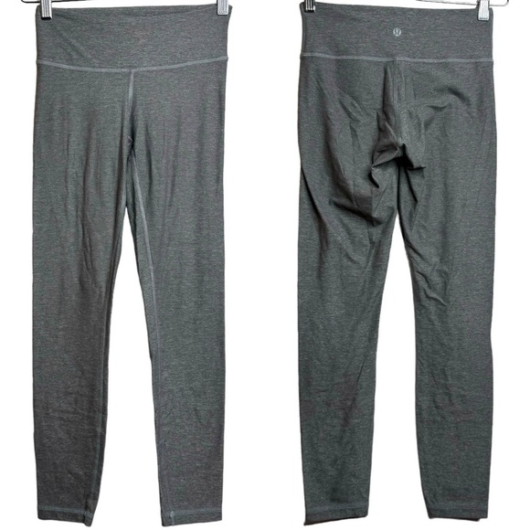 Lululemon Soft Stretchy Heather Grey Leggings Pocket 2 - Picture 1 of 12